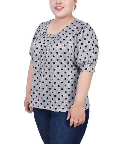 Plus Size Short Sleeve Balloon Sleeve Top Doeskin New Iconic $13.80 Tops