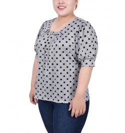 Plus Size Short Sleeve Balloon Sleeve Top Doeskin New Iconic $13.80 Tops