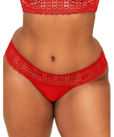 Nymphadora Women's Plus-Size Bikini Panty Red $14.97 Panty