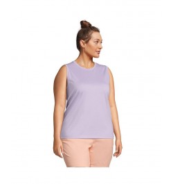 Women's Plus Size Supima Cotton Crew Neck Tank Top Lavender cloud $20.19 Tops