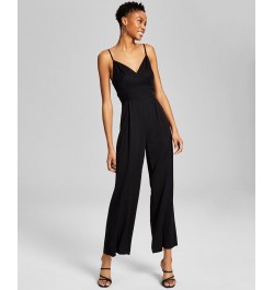 Women's Sleeveless Pull-On Wide-Leg Jumpsuit Black $18.96 Pants