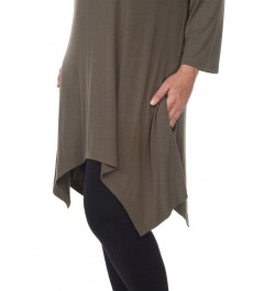 Plus Size Makayla Tunic Top Olive $29.76 Tops