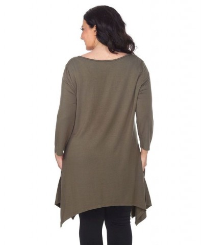 Plus Size Makayla Tunic Top Olive $29.76 Tops