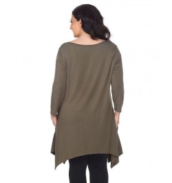 Plus Size Makayla Tunic Top Olive $29.76 Tops