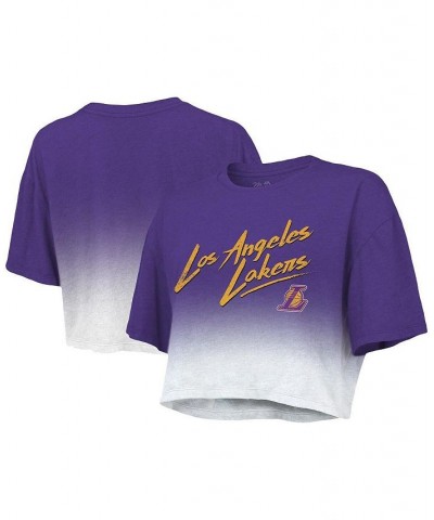 Women's Threads Purple White Los Angeles Lakers Dirty Dribble Tri-Blend Cropped T-shirt Purple, White $26.40 Tops