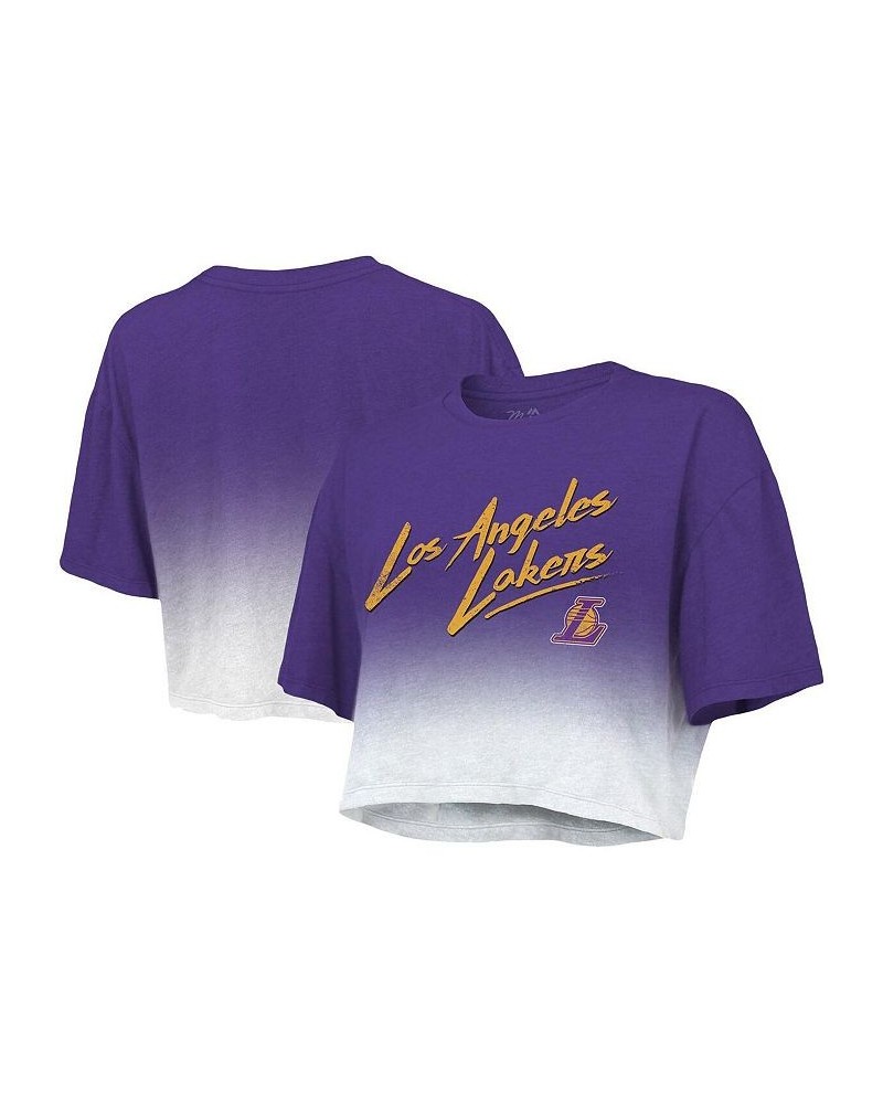 Women's Threads Purple White Los Angeles Lakers Dirty Dribble Tri-Blend Cropped T-shirt Purple, White $26.40 Tops