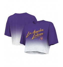 Women's Threads Purple White Los Angeles Lakers Dirty Dribble Tri-Blend Cropped T-shirt Purple, White $26.40 Tops