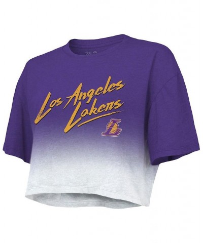 Women's Threads Purple White Los Angeles Lakers Dirty Dribble Tri-Blend Cropped T-shirt Purple, White $26.40 Tops