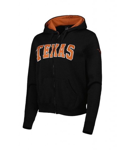 Women's Black Texas Longhorns Arched Name Full-Zip Hoodie Black $34.44 Sweatshirts