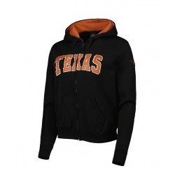 Women's Black Texas Longhorns Arched Name Full-Zip Hoodie Black $34.44 Sweatshirts