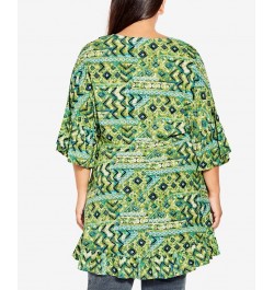 Plus Size Harper Tunic Top Sunshine Geometric $27.06 Tops