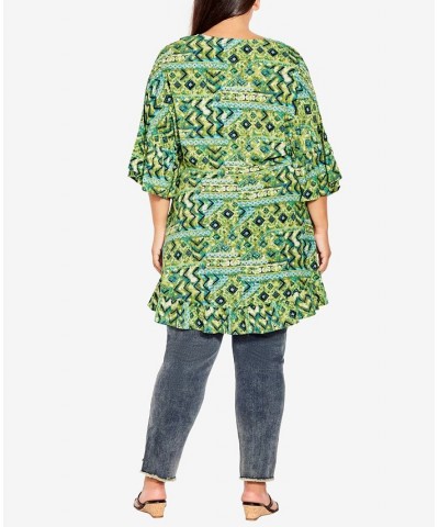 Plus Size Harper Tunic Top Sunshine Geometric $27.06 Tops