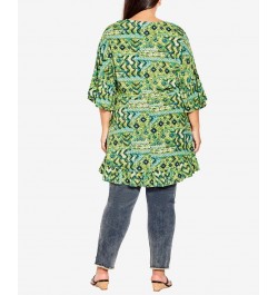 Plus Size Harper Tunic Top Sunshine Geometric $27.06 Tops