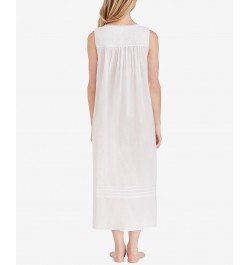 Lace-Trimmed Cotton Ballet-Length Nightgown White $43.46 Sleepwear