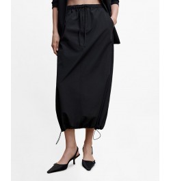 Women's Parachute Skirt Black $43.99 Skirts