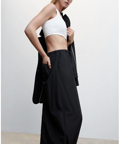 Women's Parachute Skirt Black $43.99 Skirts