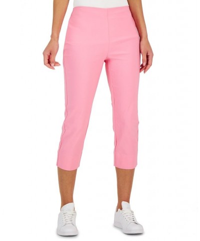 Women's Chelsea Pull-On Tummy-Control Capris Pink $17.09 Pants