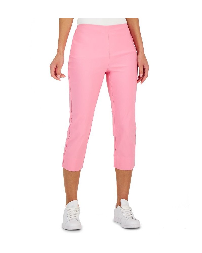 Women's Chelsea Pull-On Tummy-Control Capris Pink $17.09 Pants