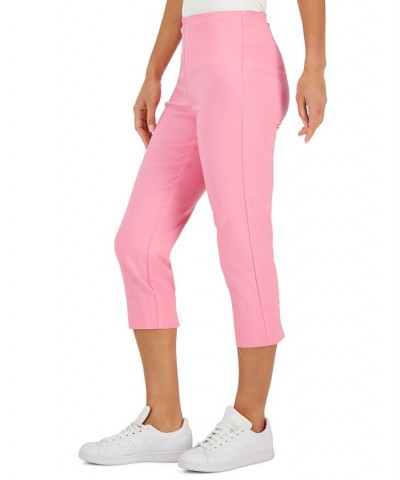 Women's Chelsea Pull-On Tummy-Control Capris Pink $17.09 Pants