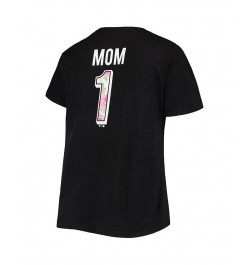 Women's Black San Francisco Giants Plus Size 1 Mom 2-Hit V-Neck T-shirt Black $18.86 Tops