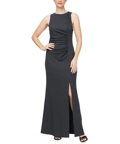 Women's Long Sleeveless Ruched Dress Gray $41.42 Dresses