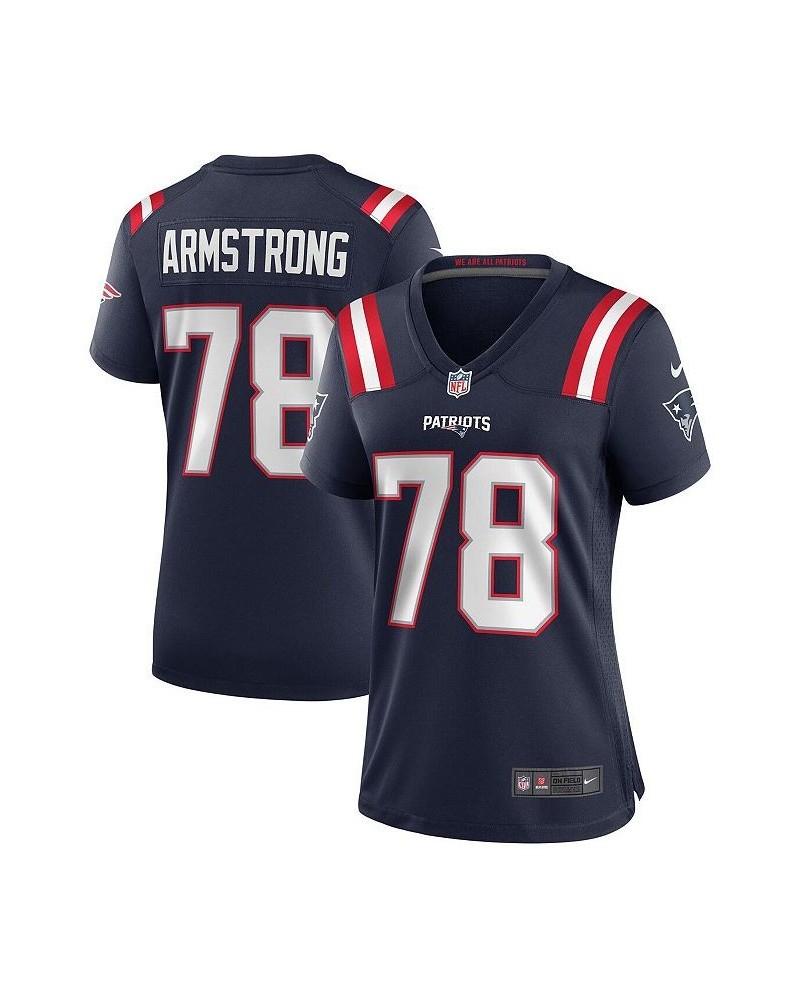 Women's Bruce Armstrong Navy New England Patriots Game Retired Player Jersey Navy $43.40 Jersey