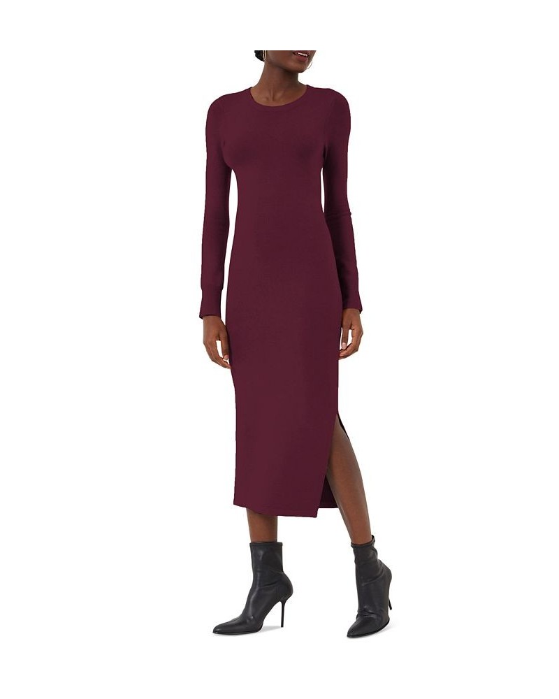 Women's Babysoft Long-Sleeve Bodycon Sweater Dress Red $35.64 Dresses