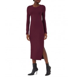 Women's Babysoft Long-Sleeve Bodycon Sweater Dress Red $35.64 Dresses