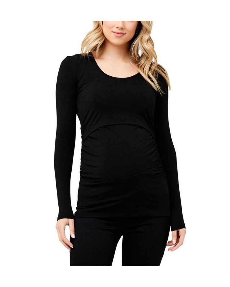 Organic Cotton Lift Up Nursing Top Black $30.87 Tops