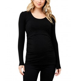 Organic Cotton Lift Up Nursing Top Black $30.87 Tops