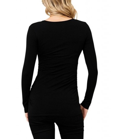 Organic Cotton Lift Up Nursing Top Black $30.87 Tops