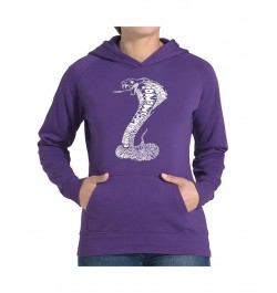 Women's Word Art Hooded Sweatshirt -Tyles Of Snakes Purple $30.00 Sweatshirts