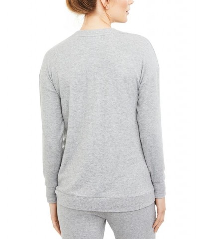 Maternity Nursing Sleep Top Heather Grey $24.98 Sleepwear