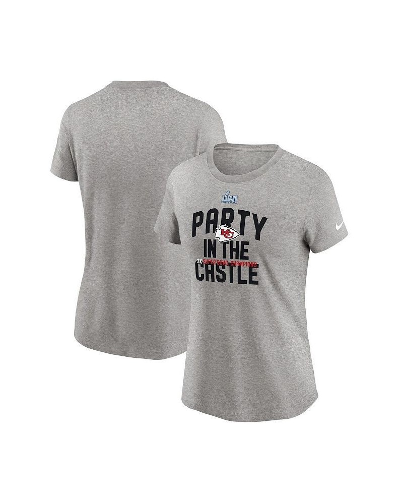 Women's Gray Kansas City Chiefs Super Bowl LVII Champions Parade T-shirt Gray $22.09 Tops