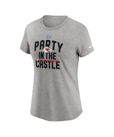 Women's Gray Kansas City Chiefs Super Bowl LVII Champions Parade T-shirt Gray $22.09 Tops