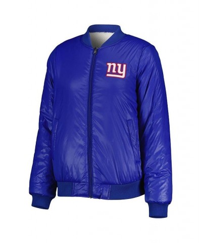 Women's Oatmeal Royal New York Giants Switchback Reversible Full-Zip Jacket Oatmeal, Royal $41.25 Jackets