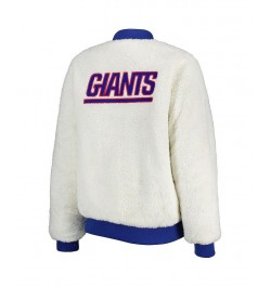 Women's Oatmeal Royal New York Giants Switchback Reversible Full-Zip Jacket Oatmeal, Royal $41.25 Jackets