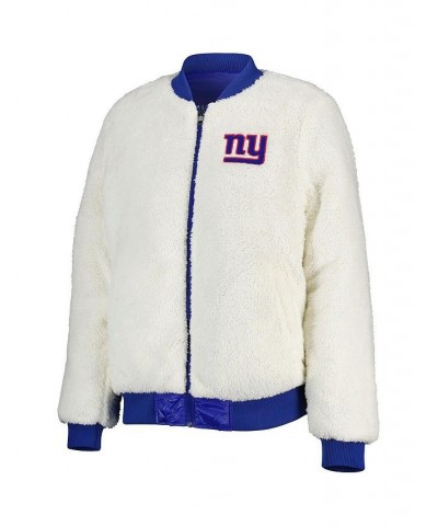 Women's Oatmeal Royal New York Giants Switchback Reversible Full-Zip Jacket Oatmeal, Royal $41.25 Jackets