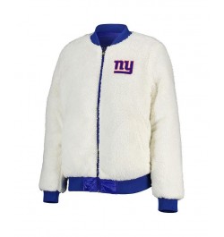 Women's Oatmeal Royal New York Giants Switchback Reversible Full-Zip Jacket Oatmeal, Royal $41.25 Jackets