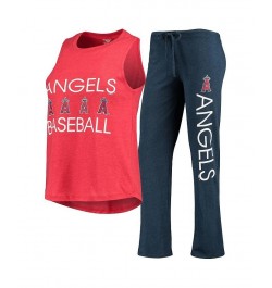 Women's Navy Red Los Angeles Angels Meter Muscle Tank Top and Pants Sleep Set Navy, Red $33.79 Pajama