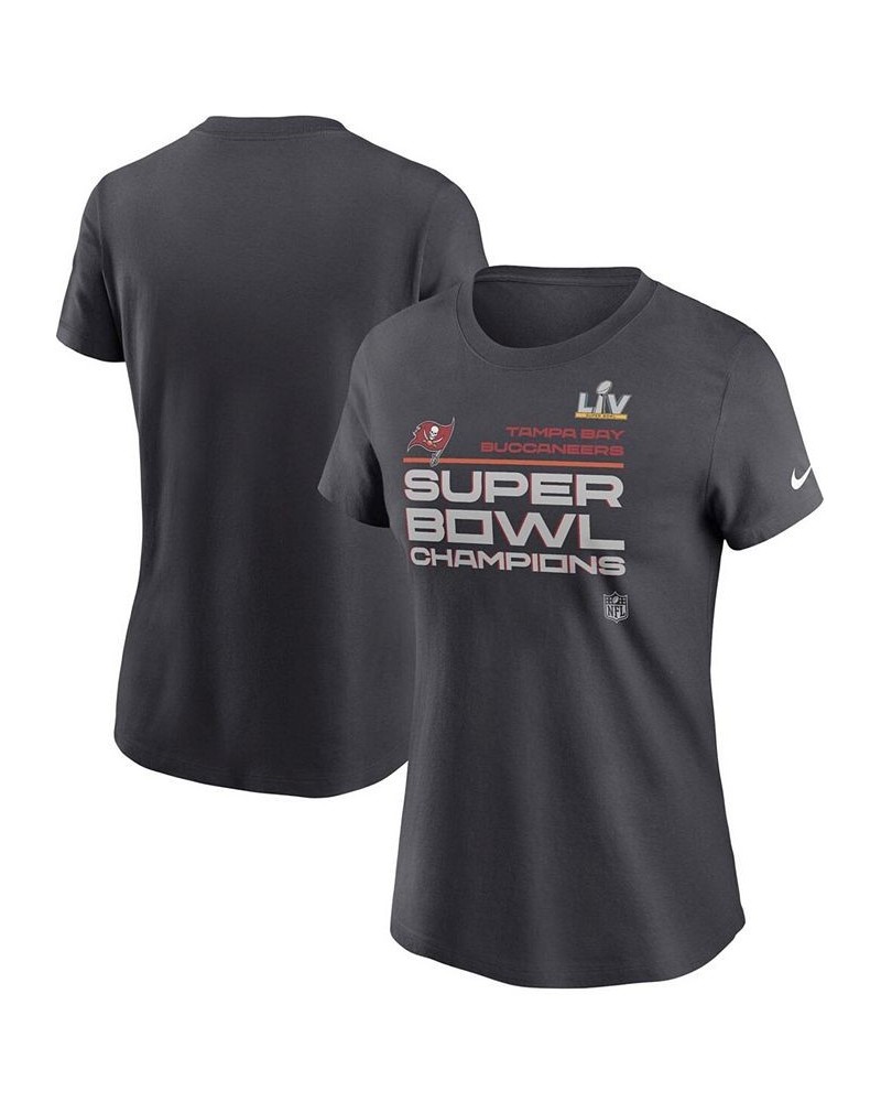 Women's Anthracite Tampa Bay Buccaneers Super Bowl LV Champions Locker Room Trophy Collection T-shirt Anthracite $19.20 Tops