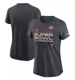 Women's Anthracite Tampa Bay Buccaneers Super Bowl LV Champions Locker Room Trophy Collection T-shirt Anthracite $19.20 Tops