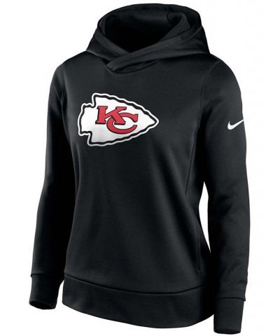 Women's Black Kansas City Chiefs Performance Pullover Hoodie Black $40.50 Sweatshirts