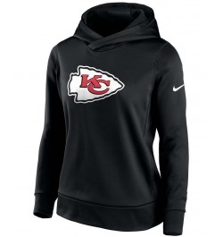 Women's Black Kansas City Chiefs Performance Pullover Hoodie Black $40.50 Sweatshirts