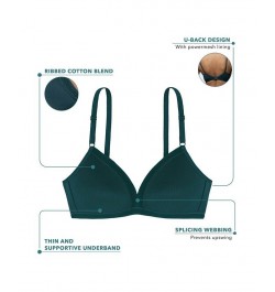 Women's Tiffany Non Padded Bralette Black $11.04 Bras