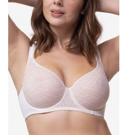 Women's Leila Light Padded Demi Bra D001725LA085 White $18.90 Bras