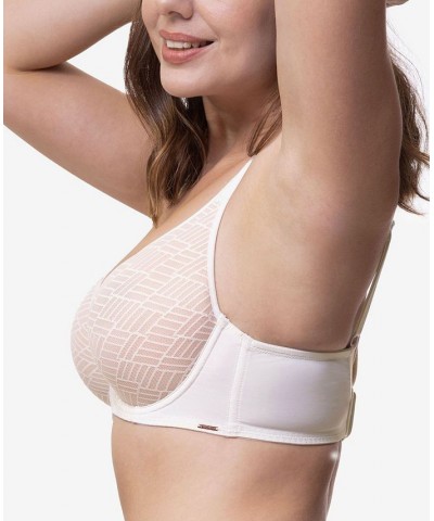 Women's Leila Light Padded Demi Bra D001725LA085 White $18.90 Bras