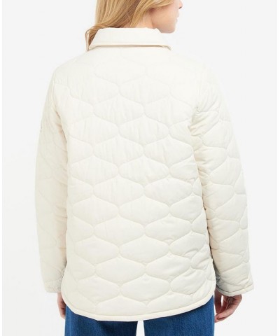 Women's Leilani Quilted Patch-Pocket Jacket Ivory/Cream $124.70 Coats