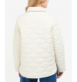 Women's Leilani Quilted Patch-Pocket Jacket Ivory/Cream $124.70 Coats