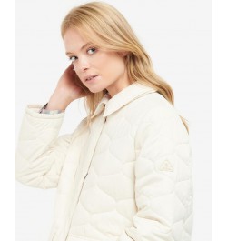 Women's Leilani Quilted Patch-Pocket Jacket Ivory/Cream $124.70 Coats